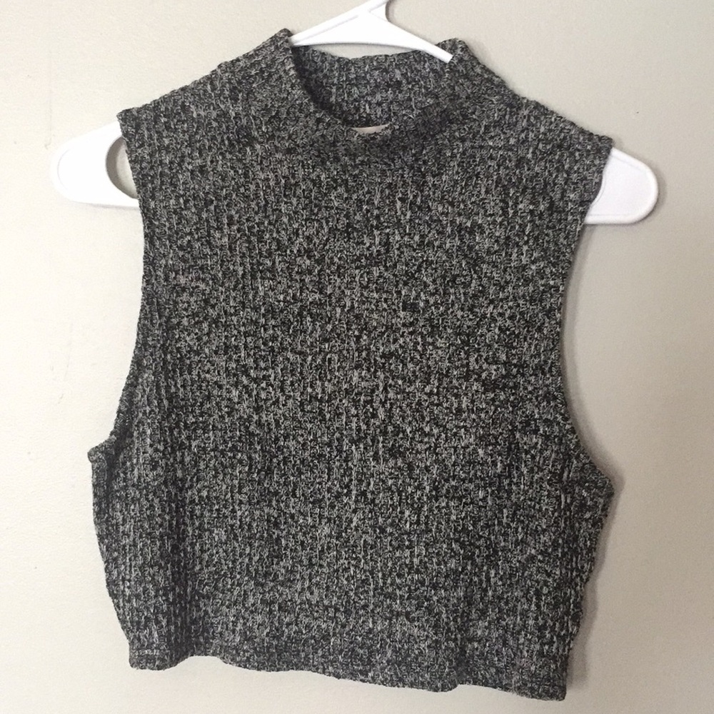 Silence and Noise mock turtleneck crop top